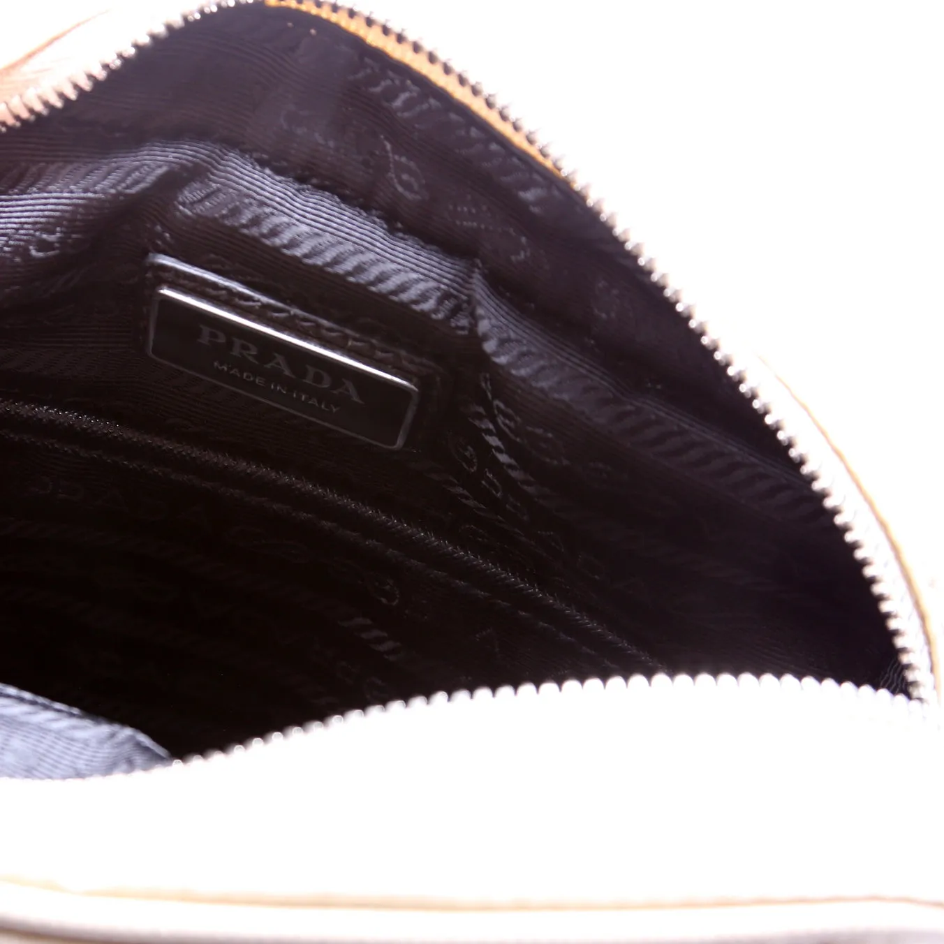 2VH112 Re-Nylon/Saffiano Leather Shoulder Gold