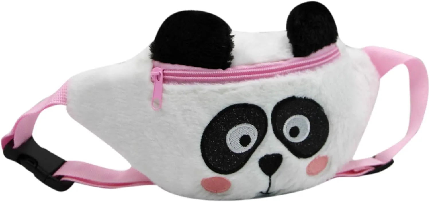 AIBEARTY Rainbow Unicorn Panda Plush Fuzzy Fanny Pack Waist Bag Cute Bum Bag for Girls Boys