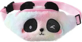 AIBEARTY Rainbow Unicorn Panda Plush Fuzzy Fanny Pack Waist Bag Cute Bum Bag for Girls Boys