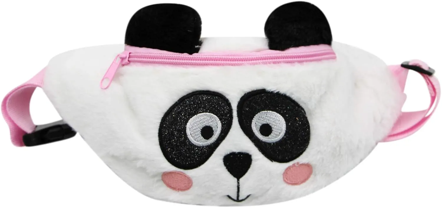 AIBEARTY Rainbow Unicorn Panda Plush Fuzzy Fanny Pack Waist Bag Cute Bum Bag for Girls Boys