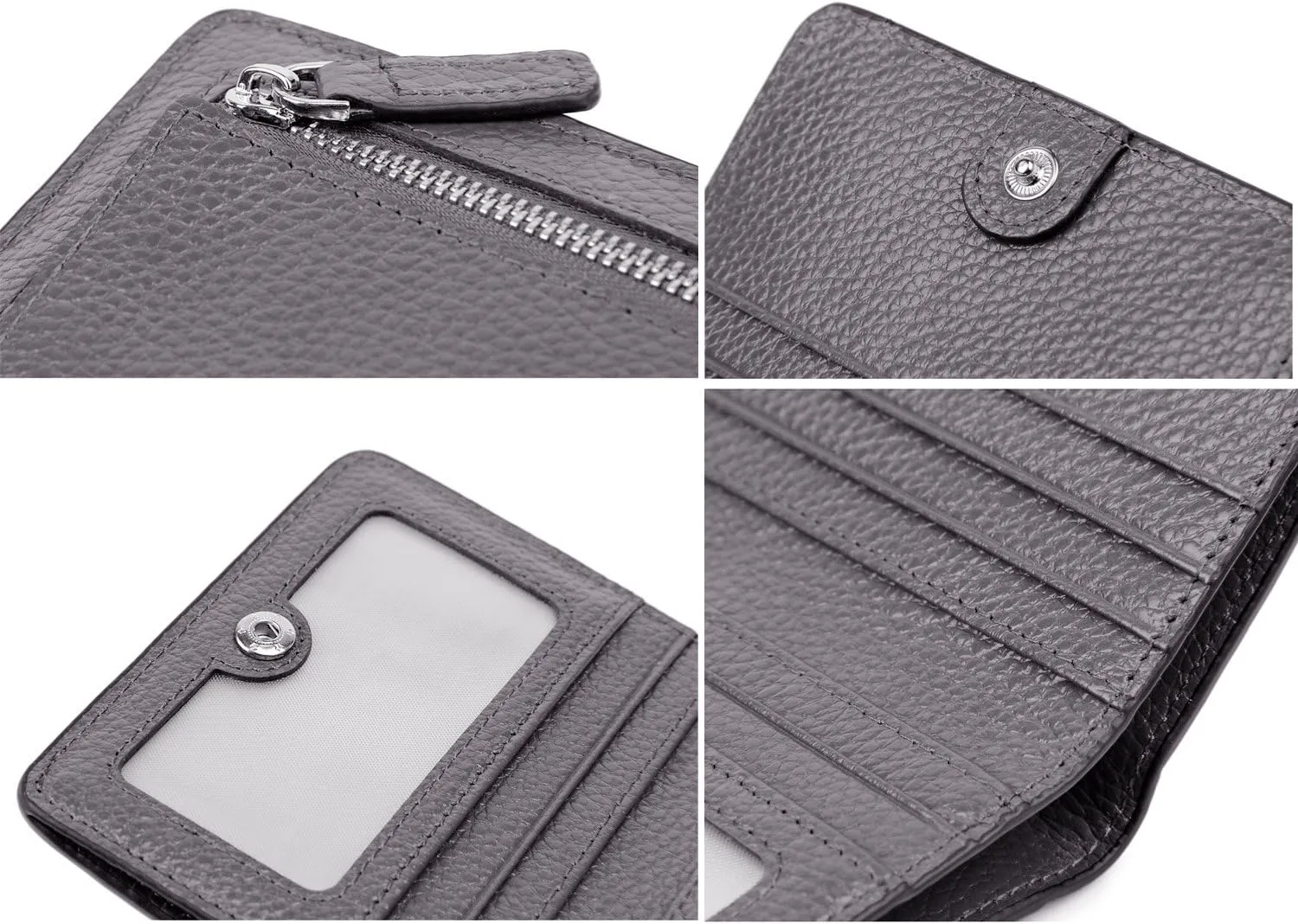 AINIMOER Small Leather Wallet for Women, Ladies Credit Card Holder RFID Blocking Women's Mini Bifold Pocket Purse