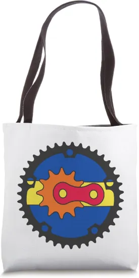 Arizona Flag State Colors Bicycle Gears Chain Link Sprocket Tote Bag