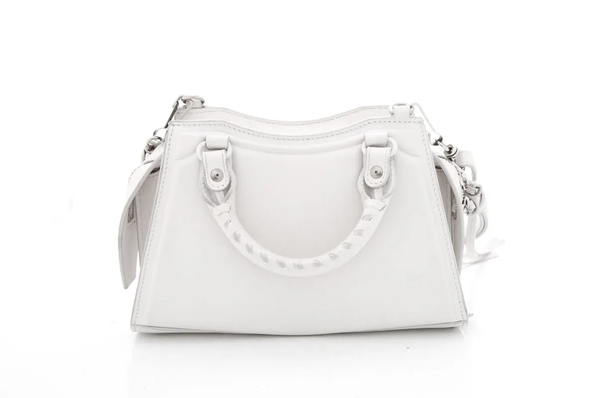Balenciaga White Leather Neo Classic City Handbag