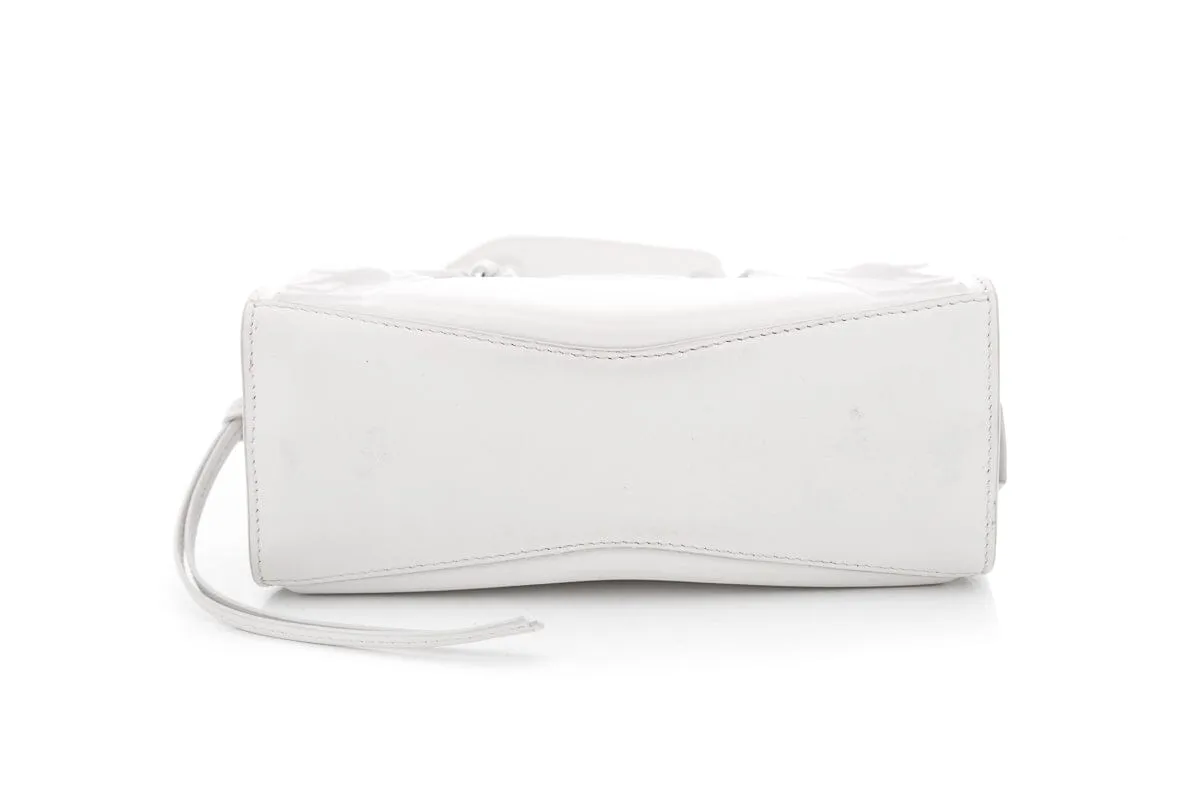 Balenciaga White Leather Neo Classic City Handbag