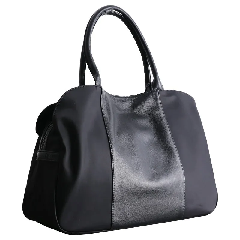 Black Nylon Shoulder Bag Nylon Shopper Bag Womens Nylon Handbag Black Nylon Crossbody Bag for Men
