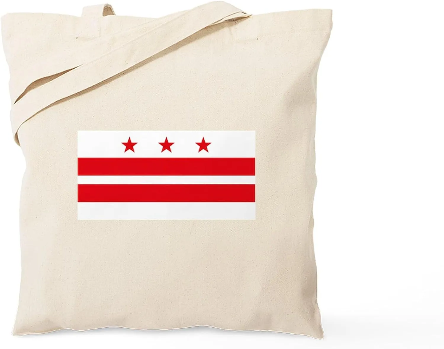 CafePress District Of Columbia Flag Tote Bag Natural Canvas Tote Bag, Reusable Shopping Bag