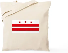 CafePress District Of Columbia Flag Tote Bag Natural Canvas Tote Bag, Reusable Shopping Bag