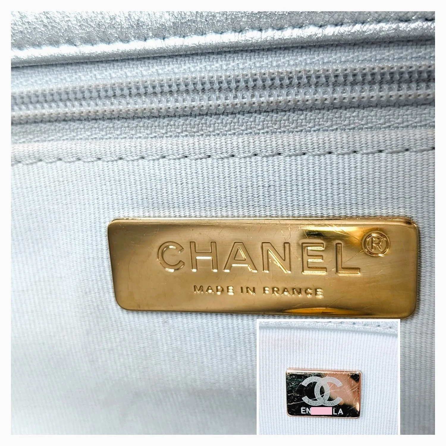 Chanel 2021 Metallic Calfskin Crochet Medium Chanel 19 Flap