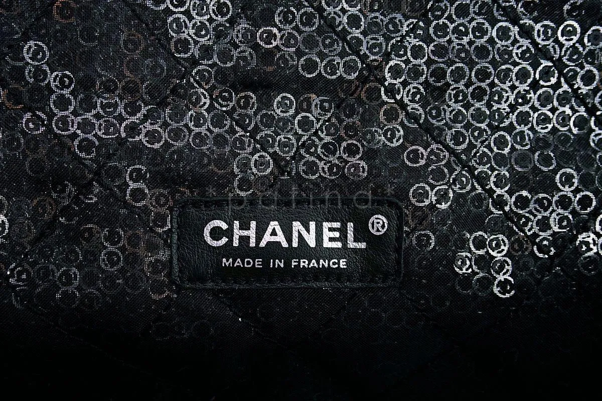 Chanel Limited Black Sequin-Mesh Quilted Classic Flap Bag