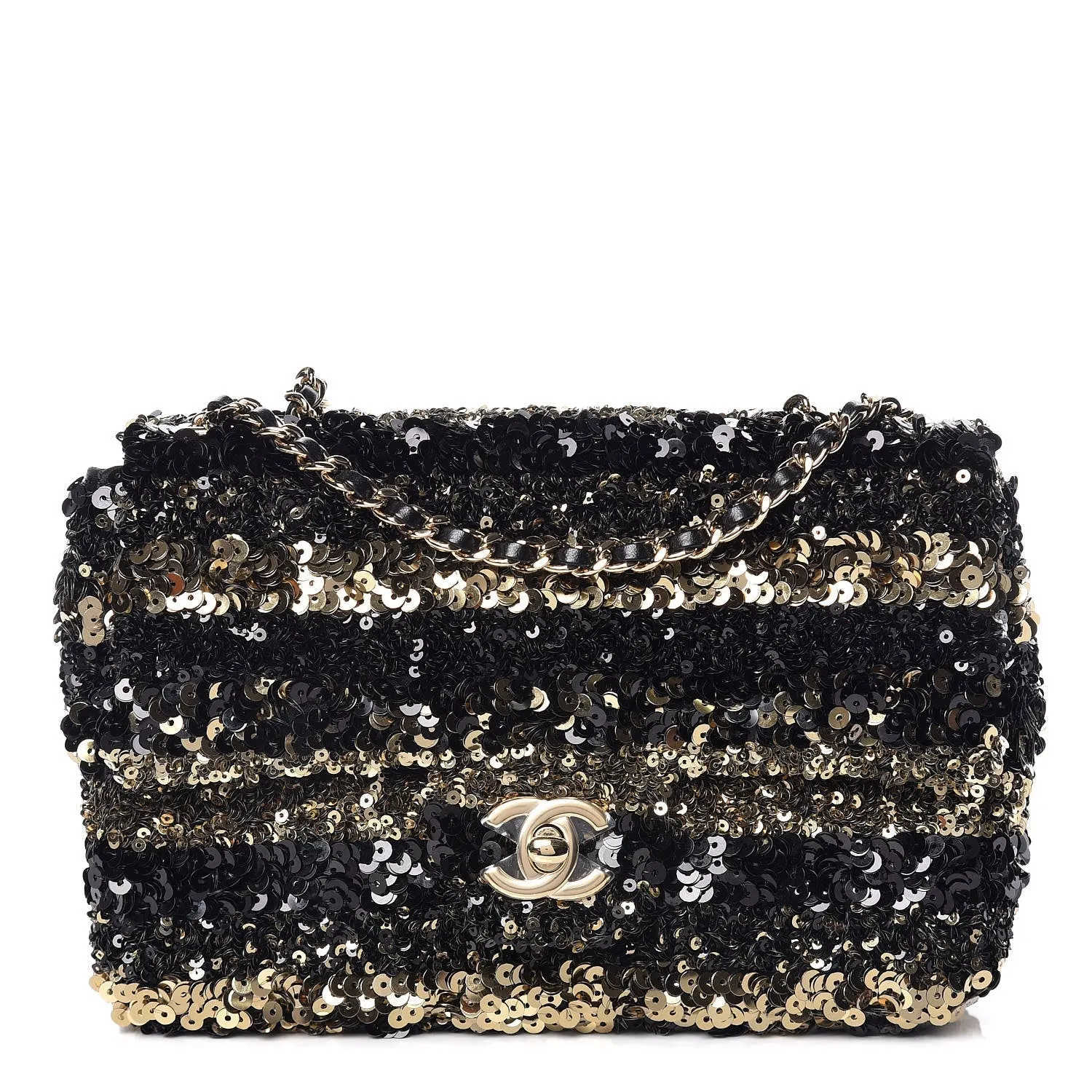 CHANEL Sequin Classic Mini Flap Bag