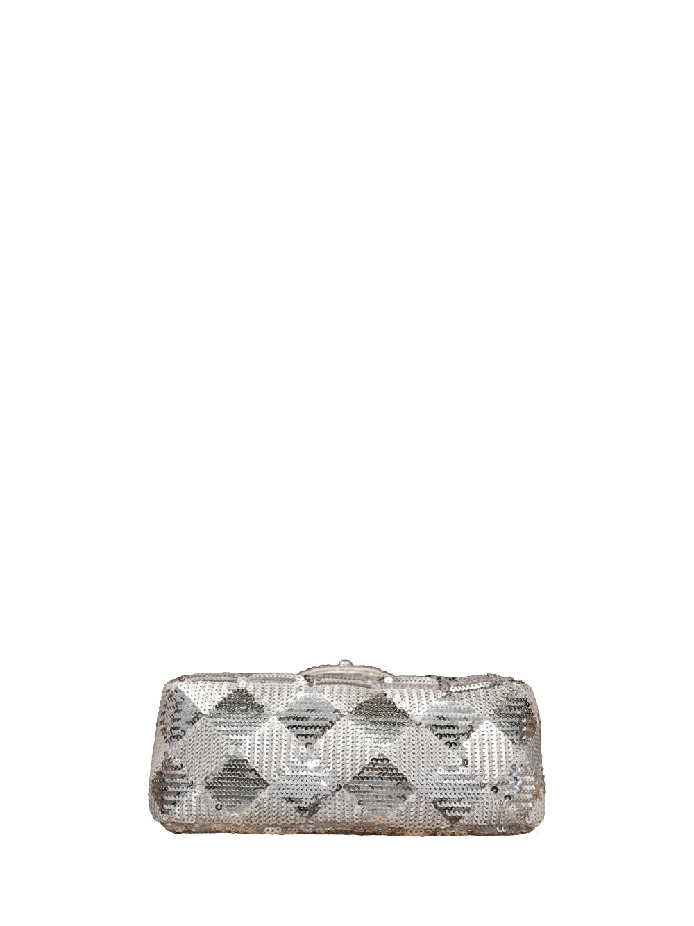 CHANEL Silver Sequin Mini Flap
