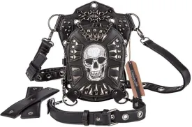 Chikencall Gothic Steampunk Waist Bag, Multi-Purpose Tactical Drop Leg Arm Pack for Men and Women, Messenger Shoulder Purse Pouch