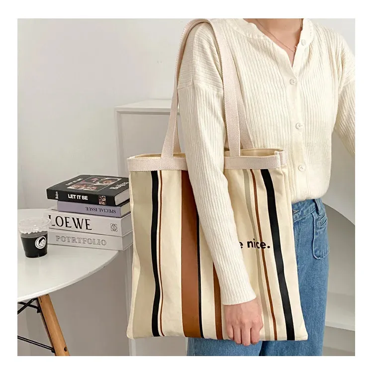 Colourful stripes Canvas Shoulder Bag