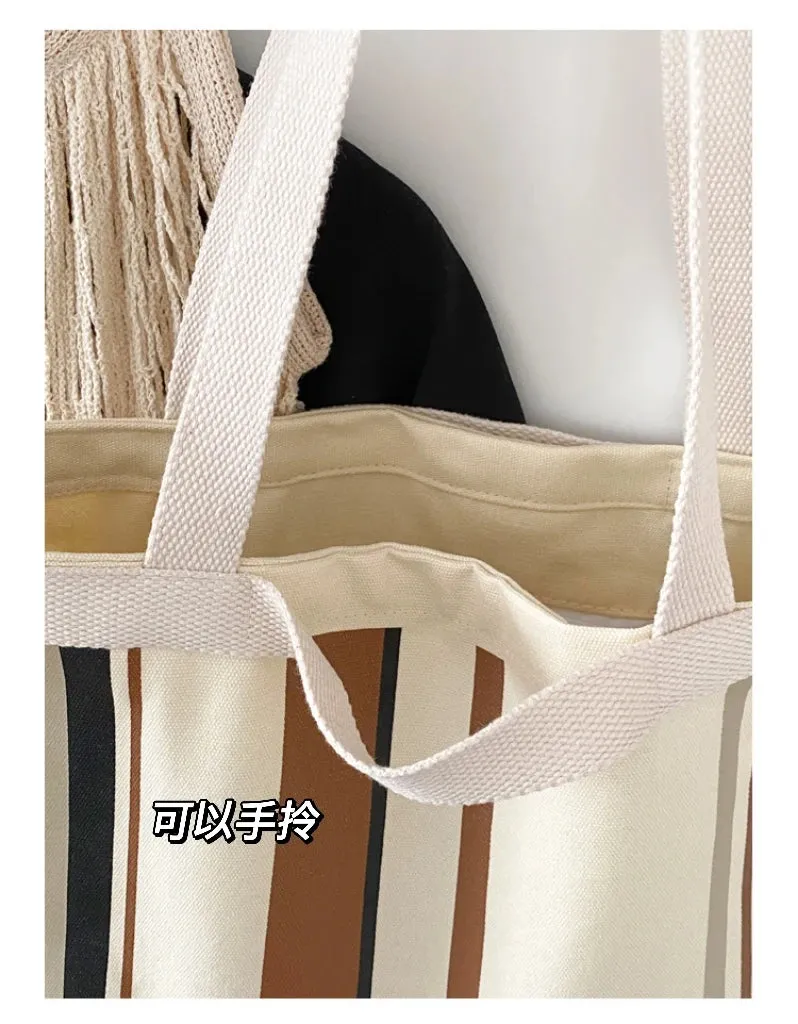 Colourful stripes Canvas Shoulder Bag