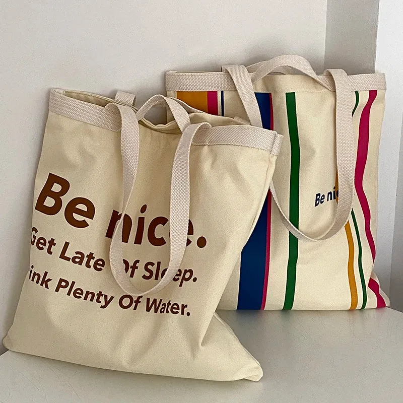 Colourful stripes Canvas Shoulder Bag