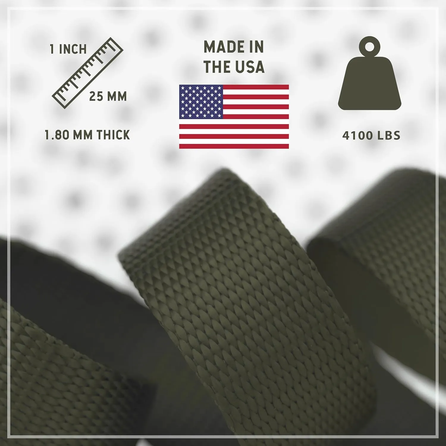 Country Brook Design - Nylon Webbing 1 Inch Straps for Bags, Furniture Straps, Molle Straps, Nylon Strap, Bag Straps, Lashing Straps, Purse Making Supplies