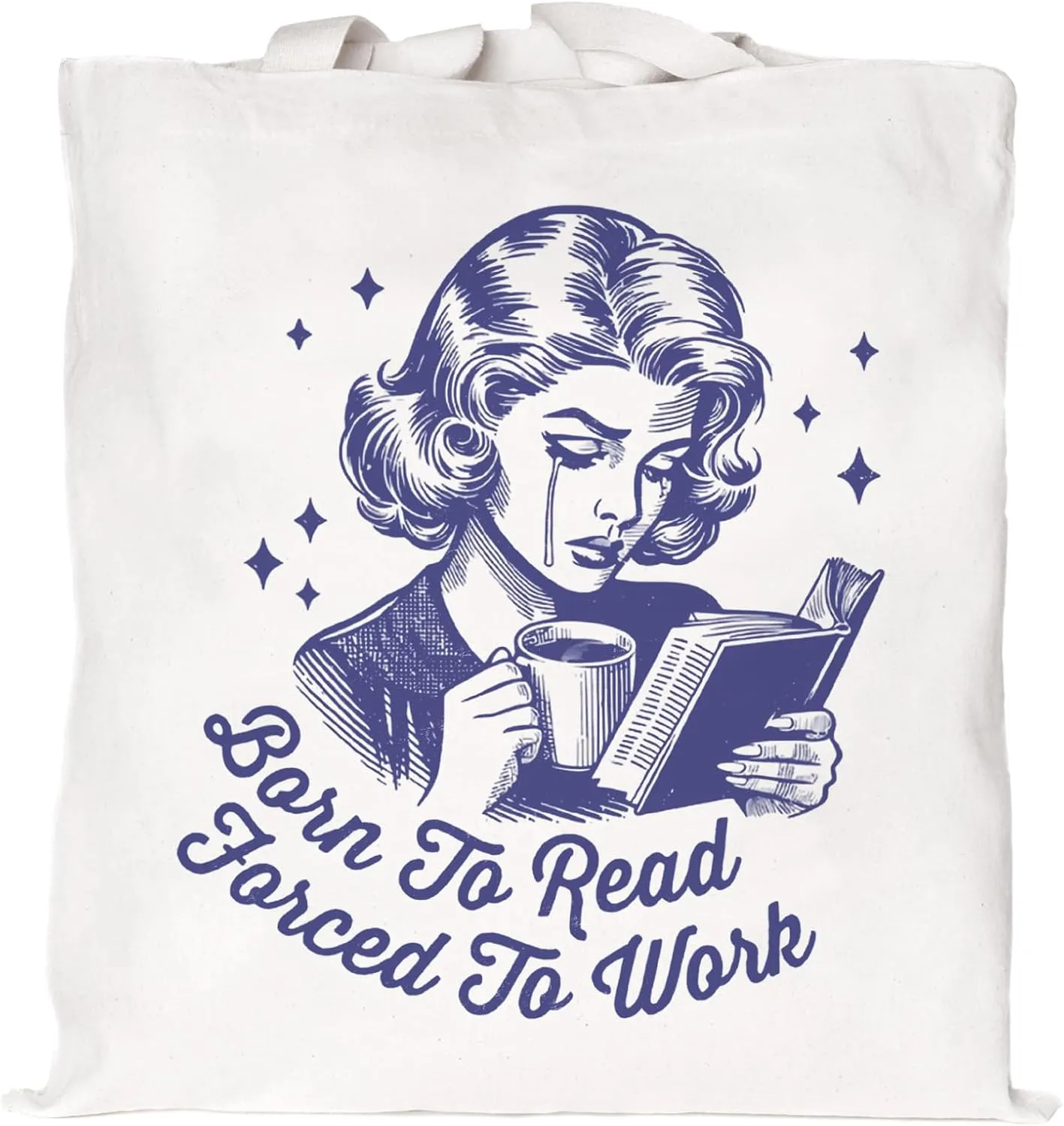 Cute Canvas Tote Bag with Pockets for Adults, Book Lovers Gifts - Mothers Day, Birthday Gifts for Book Lovers Women - Reading Accessories, Librarian, Bookish, Readers, Library Present