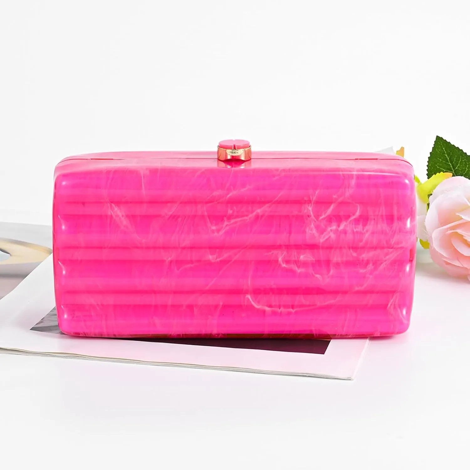 Designer Handbags Clutch Purse, Mini Acrylic Shoulder Clubbing Outfits For Women Evening Clutch Pearl Phone Bag