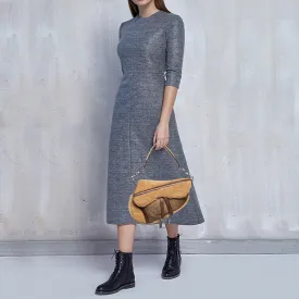 DIOR Beige/Brown Shearling and Leather Saddle Bag