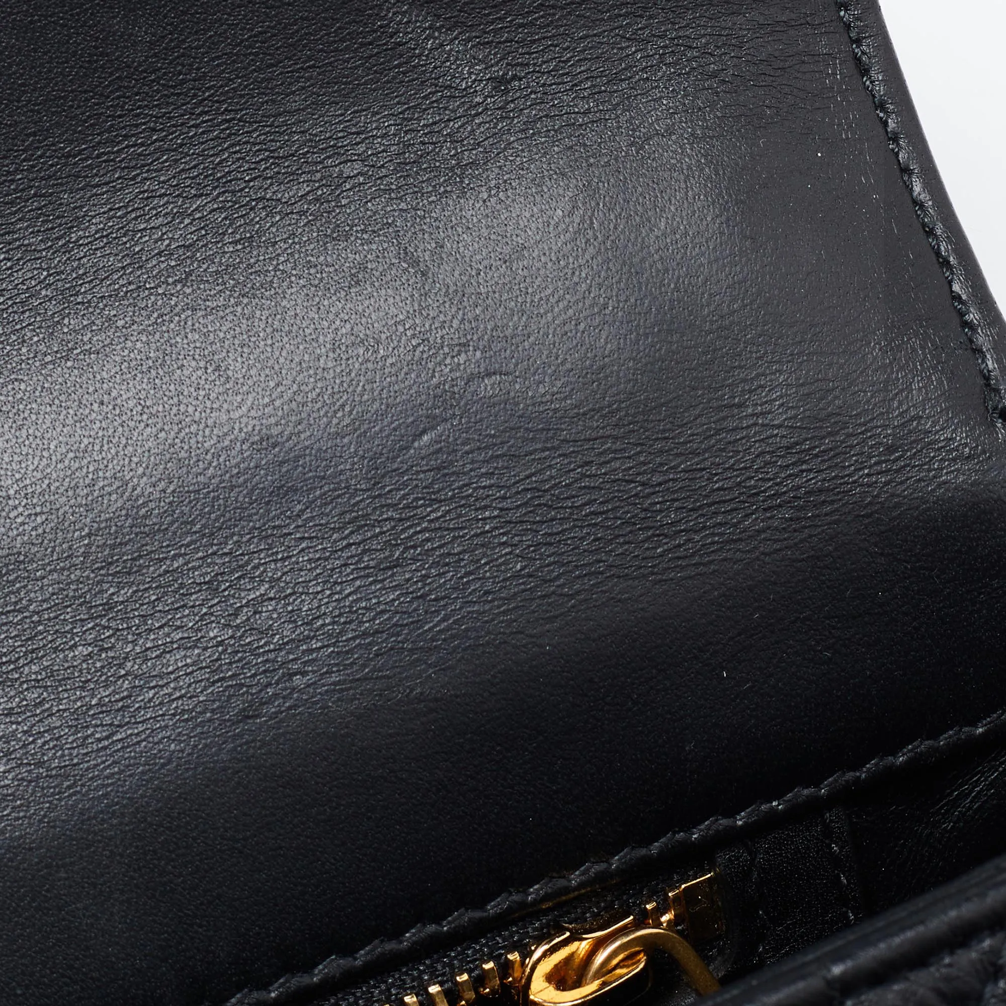 DIOR Black Cannage Leather Small Caro Shoulder Bag