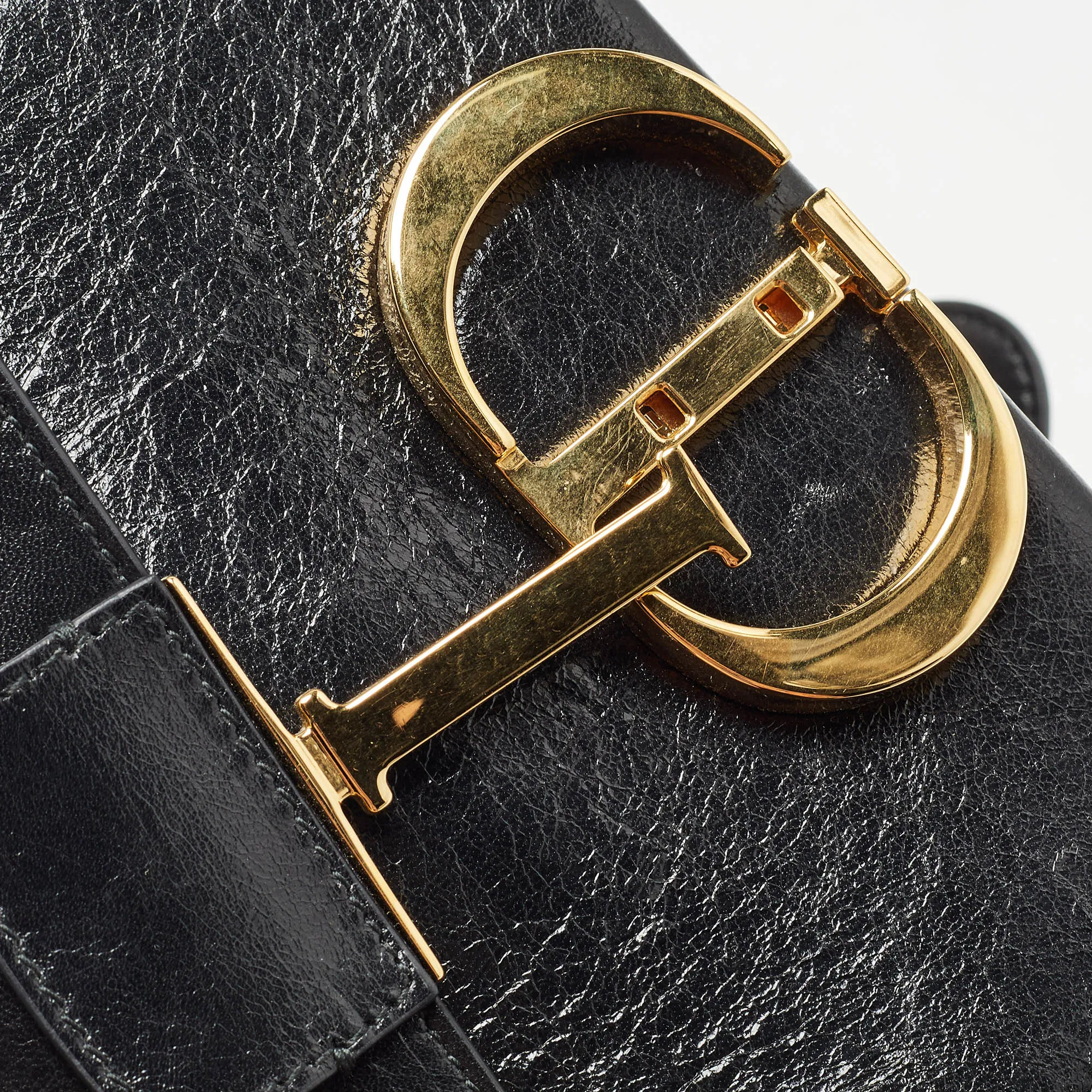 DIOR Black Glossy Leather 30 Montaigne Box Bag