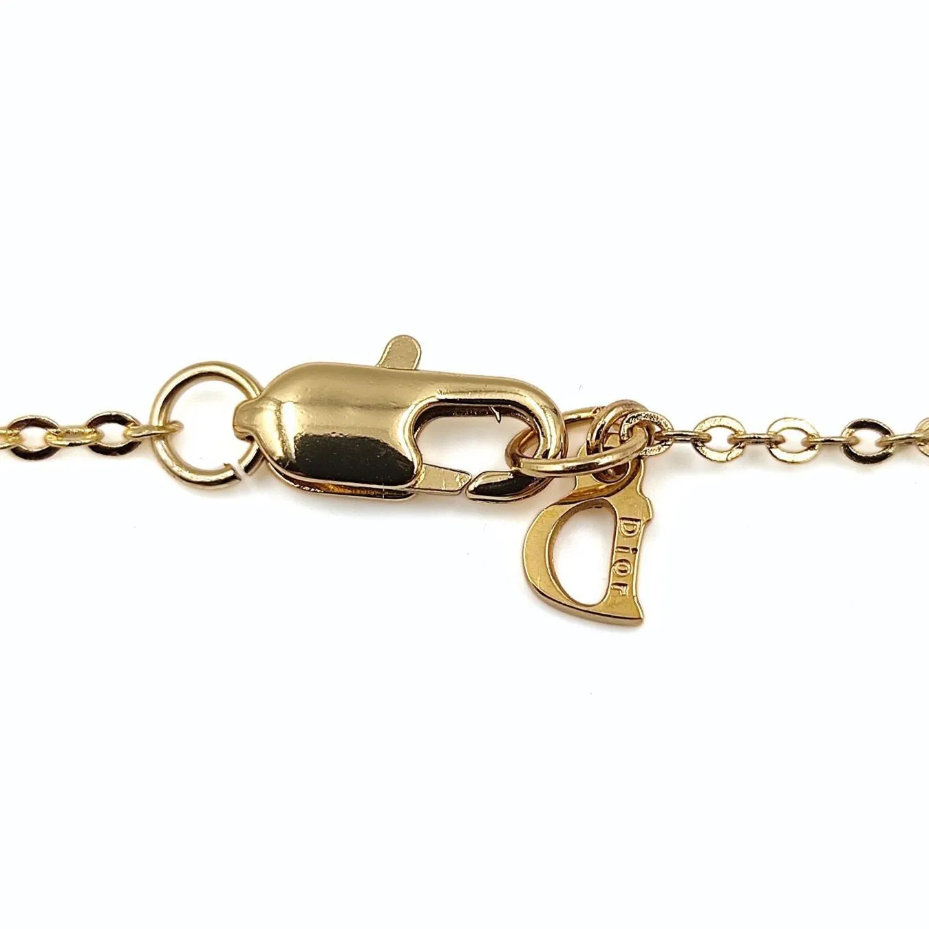 DIOR Dior Dior women's necklace in golden metal and rhinestones