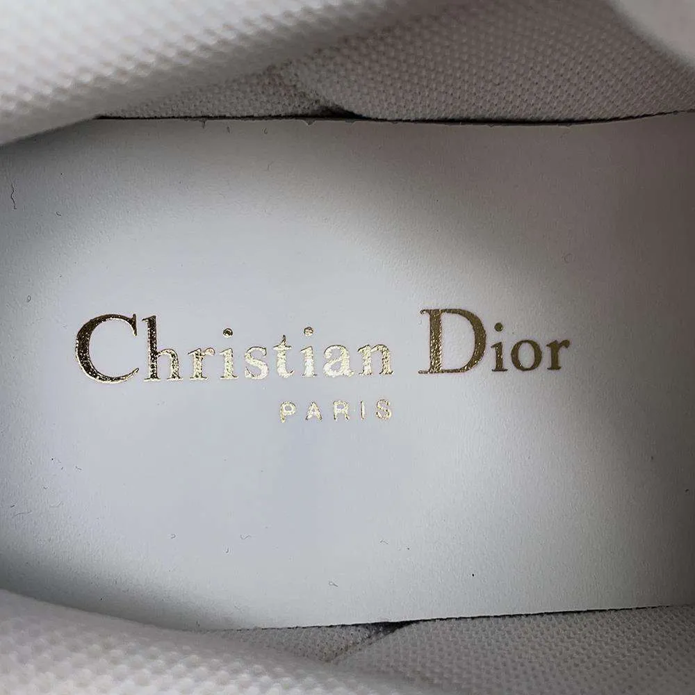 Dior DIOR-ID Sneakers White/Pink KCK278BCR Leather Rubber Size 34