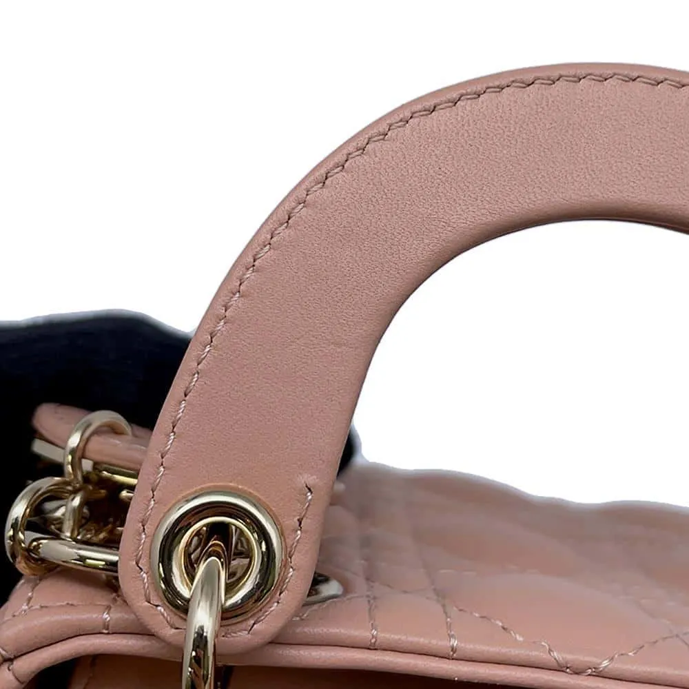 Dior Lady Dior Handbags Pink S0856ONGE Lambskin Size micro
