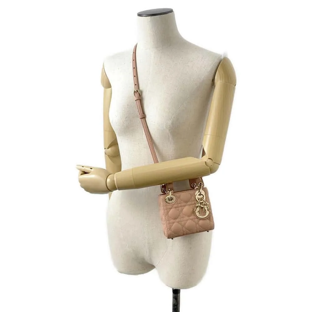 Dior Lady Dior Handbags Pink S0856ONGE Lambskin Size micro