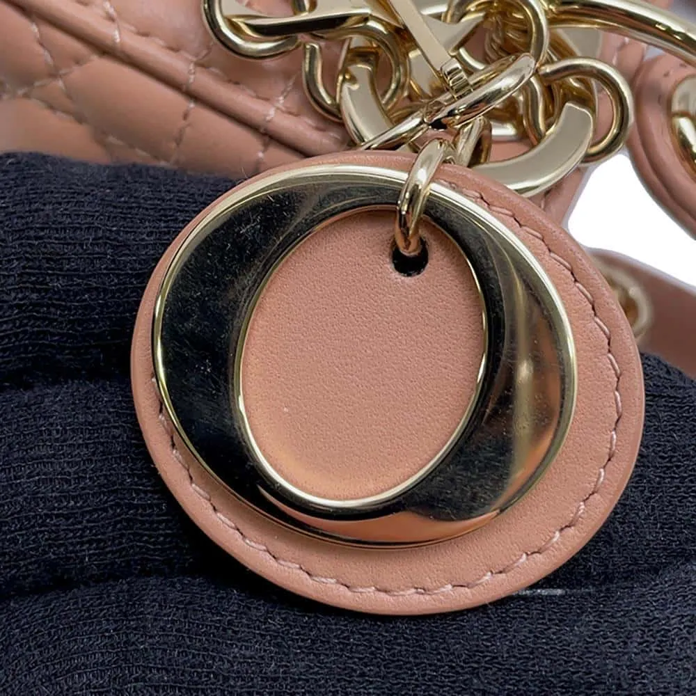 Dior Lady Dior Handbags Pink S0856ONGE Lambskin Size micro