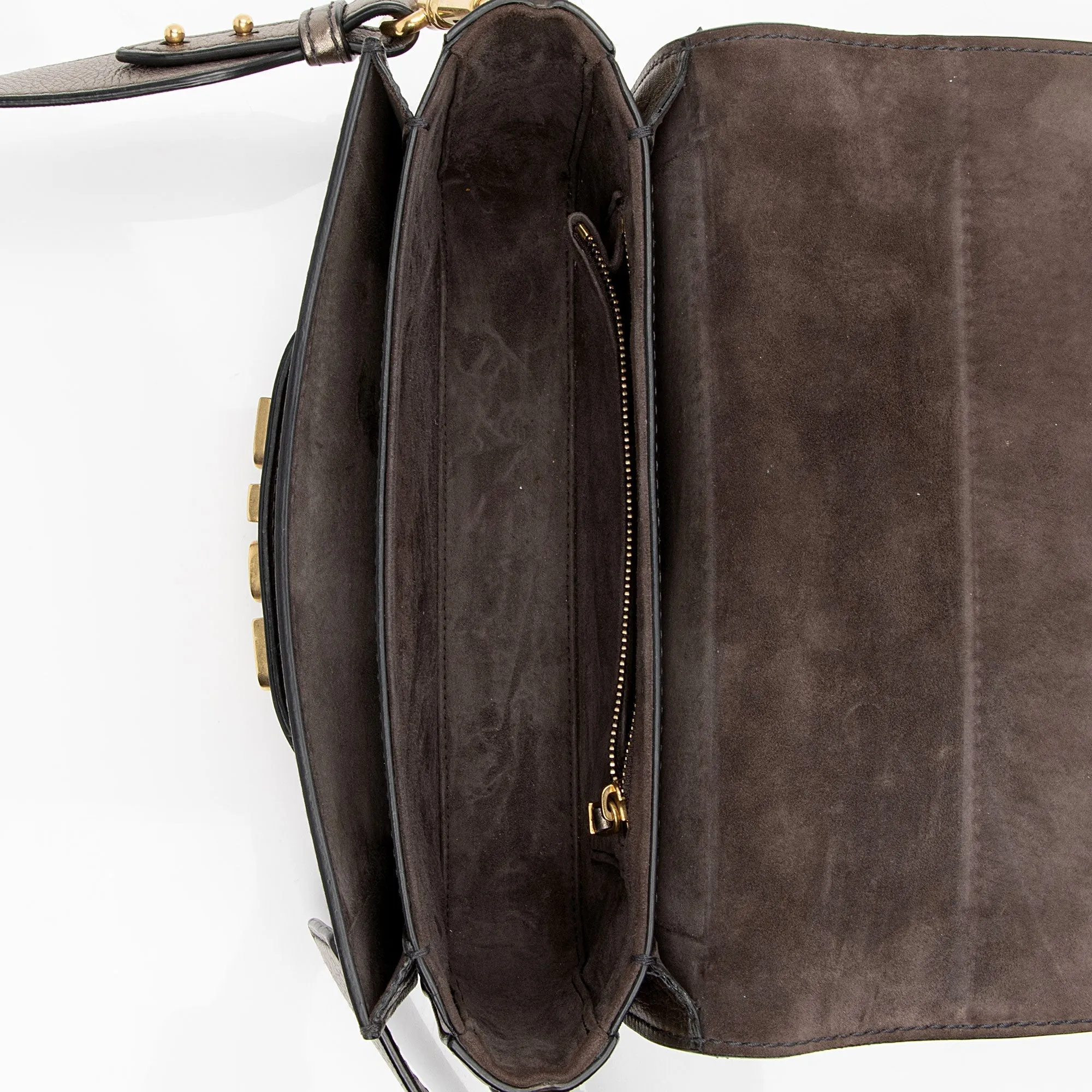 Dior Metallic Grained Calfskin Dio(R)evolution Flap Bag (SHF-ud74bp)