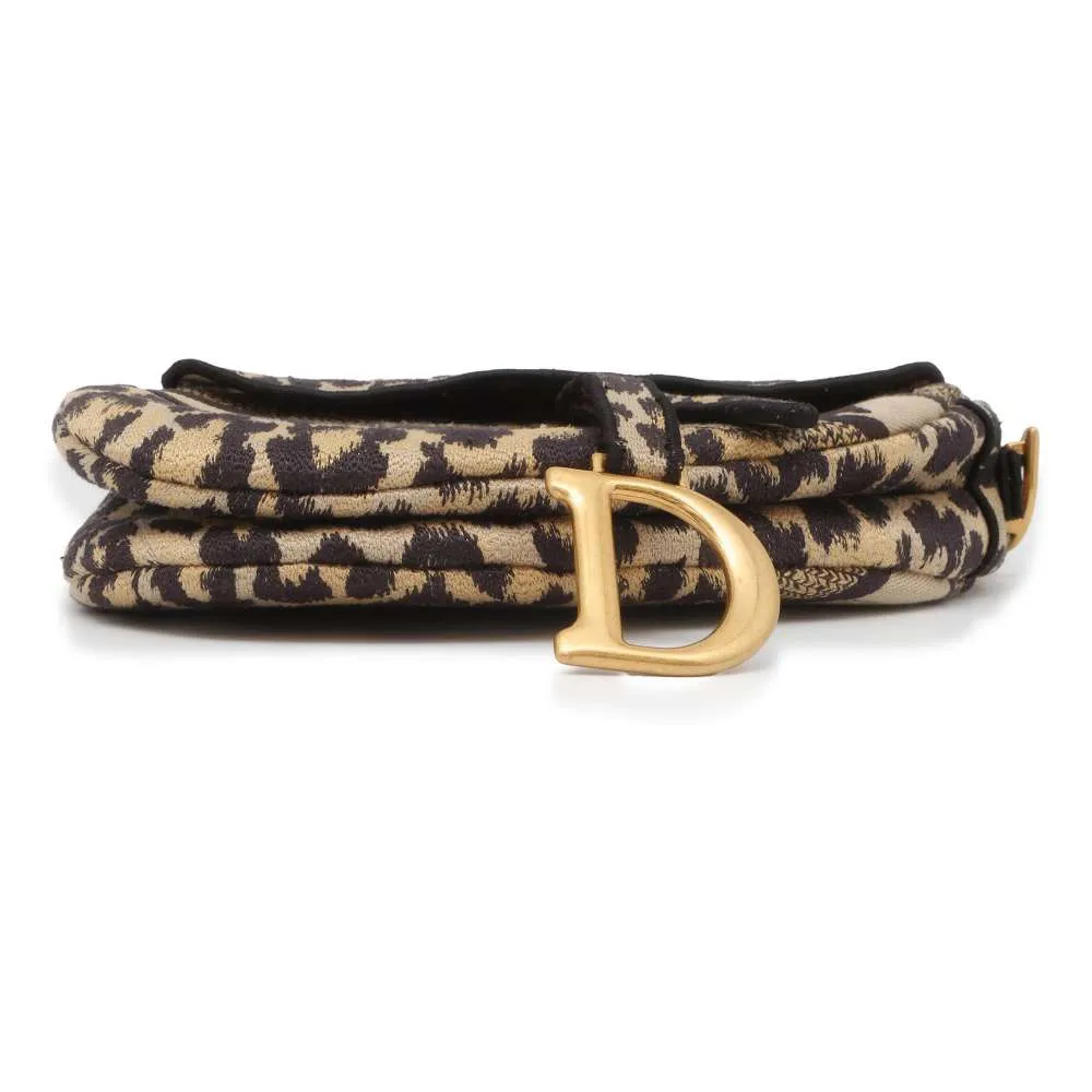 Dior Saddle bag Leopard M0446 Canvas