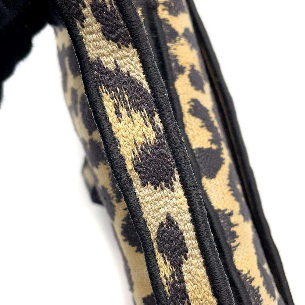 Dior Saddle bag Leopard M0446 Canvas