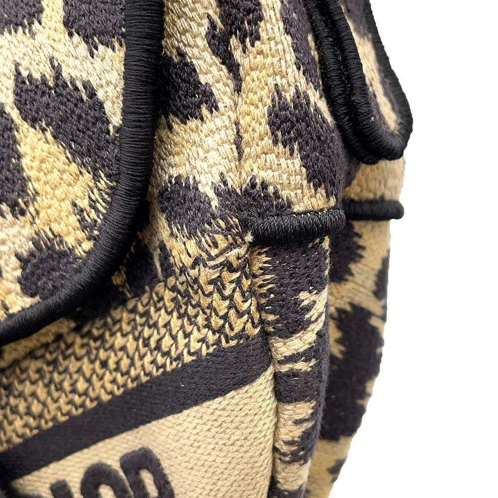 Dior Saddle bag Leopard M0446 Canvas