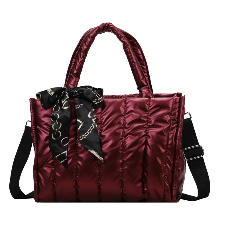 Emma Scarf Decor Puffy Tote