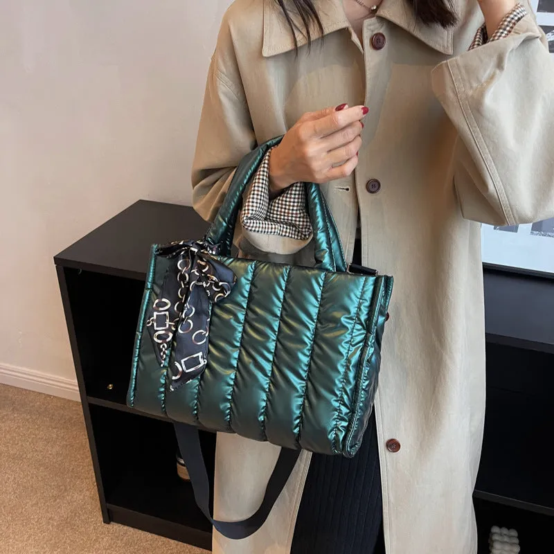Emma Scarf Decor Puffy Tote