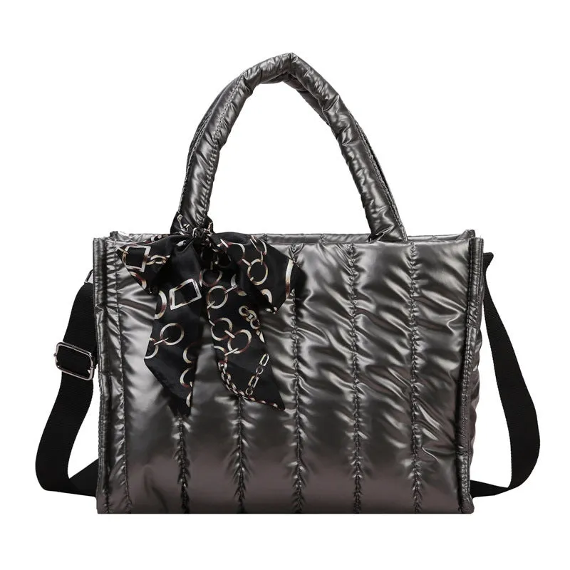 Emma Scarf Decor Puffy Tote