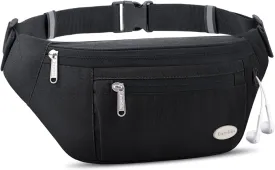Entchin Fanny Pack for Women Men,Crossbody Belt Bag with 4-Zipper Pockets,Adjustable Waist Bag Pack,One of the Most Popular Travel Essential Gifts for Walking,Traveling,Cycling and Shopping
