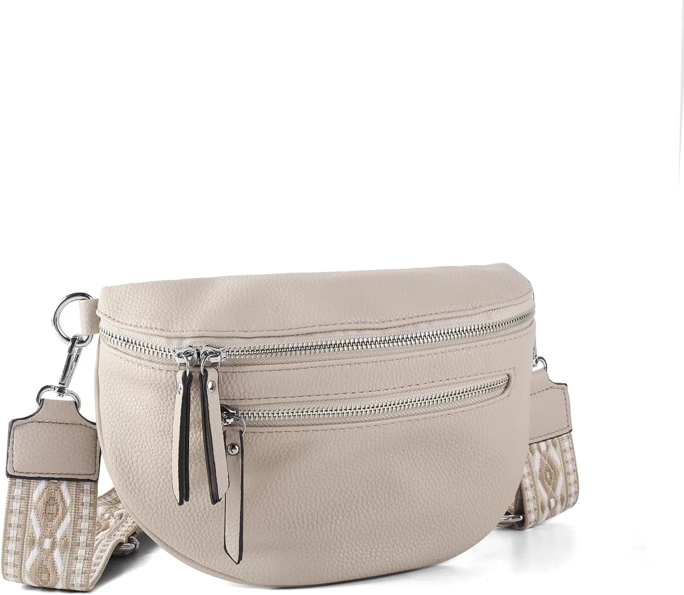 Fashion Leather Crossbody Small Sling Bags Fanny Pack Crossbody Bags Purses Gifts for Women Teen Girls Travel (Apricot)
