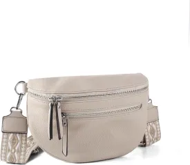 Fashion Leather Crossbody Small Sling Bags Fanny Pack Crossbody Bags Purses Gifts for Women Teen Girls Travel (Apricot)