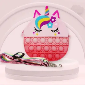 Fashion Street FS Unicorn Pop it kids Sling Bag - (Red)