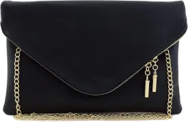 FashionPuzzle Oversized Envelope Clutch Evening Bag with Chain Strap