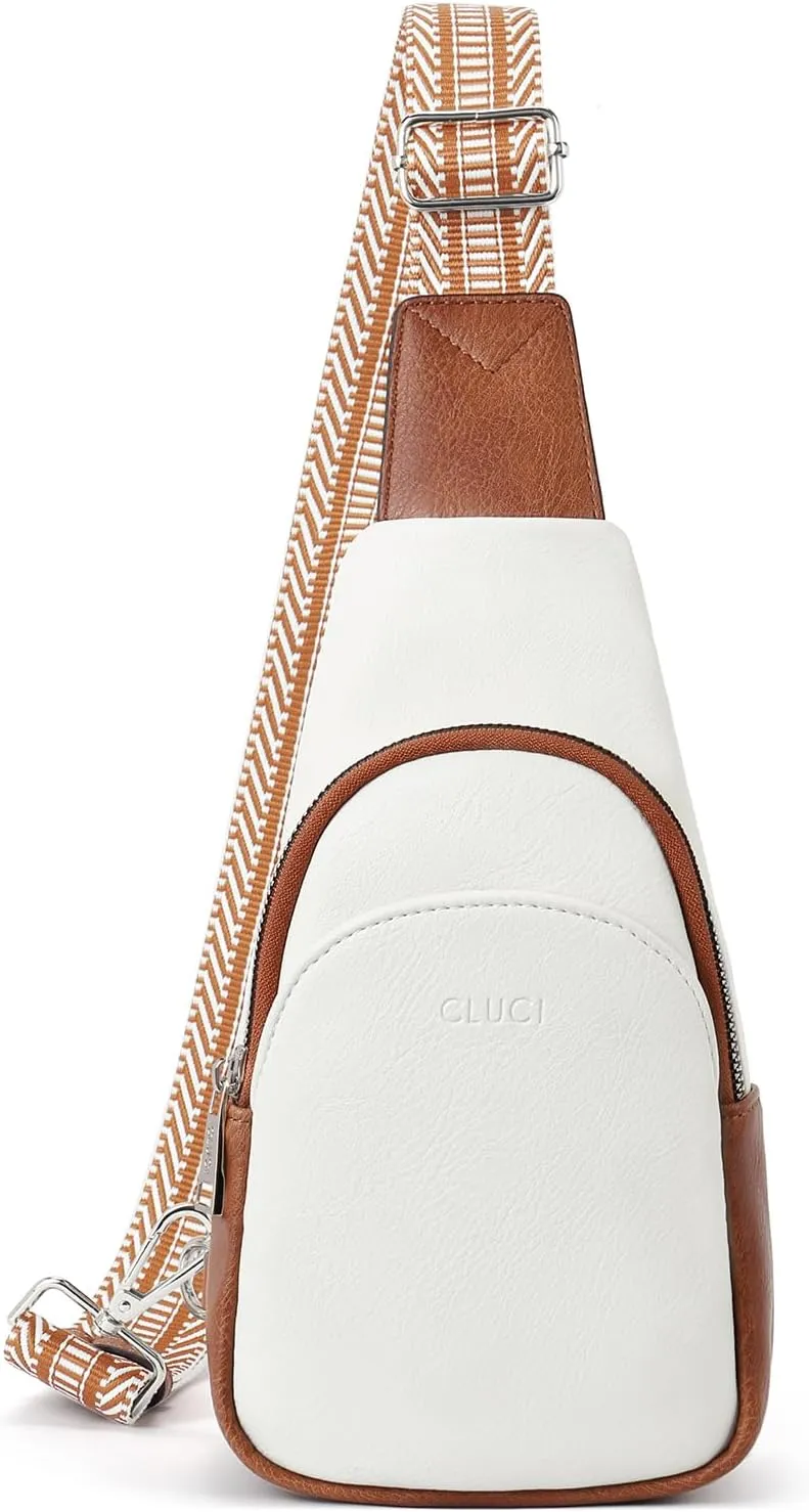 Faux Leather Light Grey Crossbody Travel Sling Bag