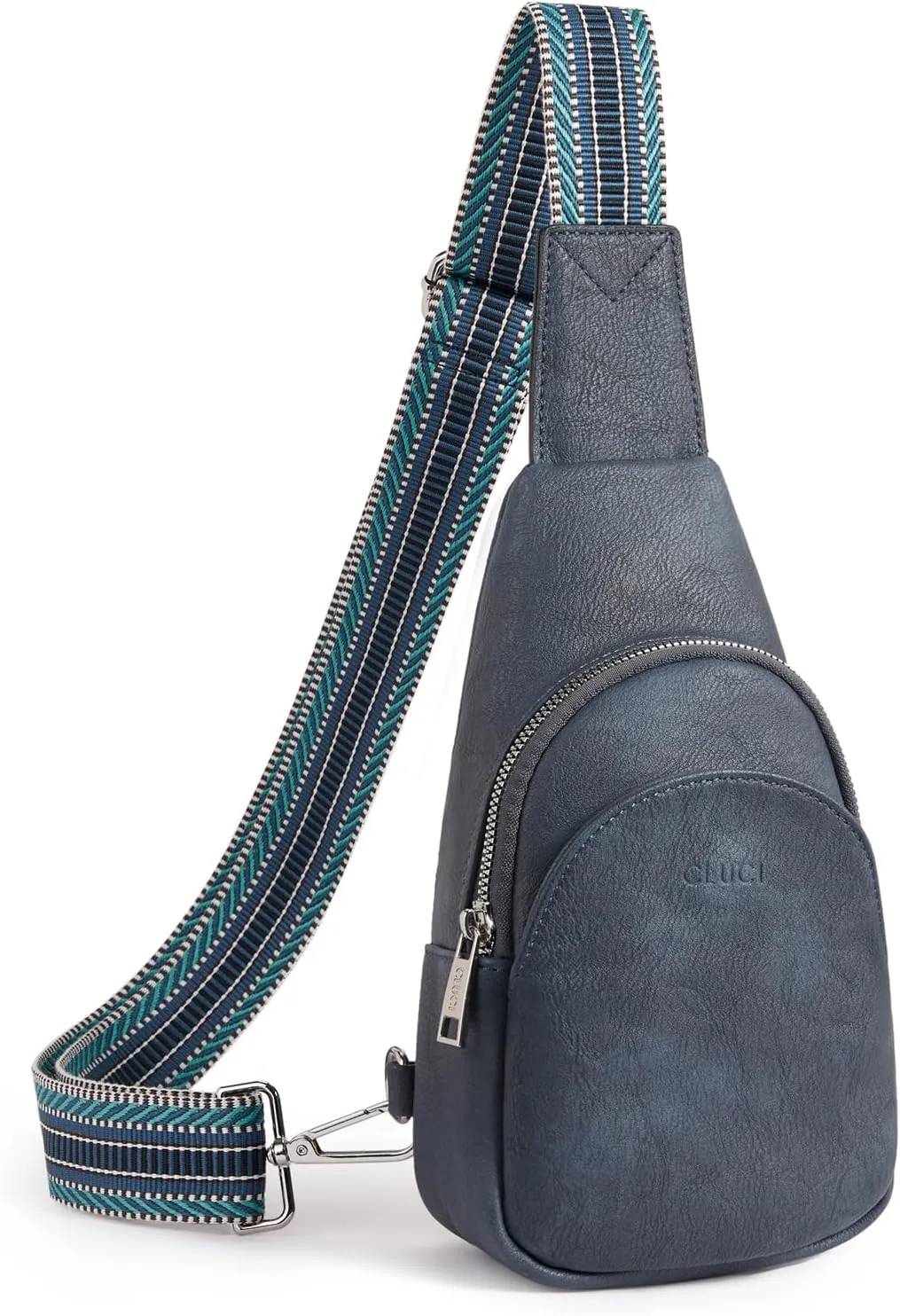 Faux Leather Light Grey Crossbody Travel Sling Bag