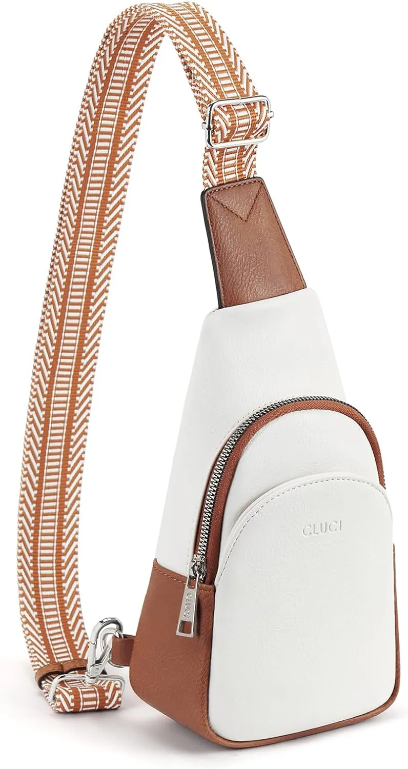 Faux Leather Light Grey Crossbody Travel Sling Bag