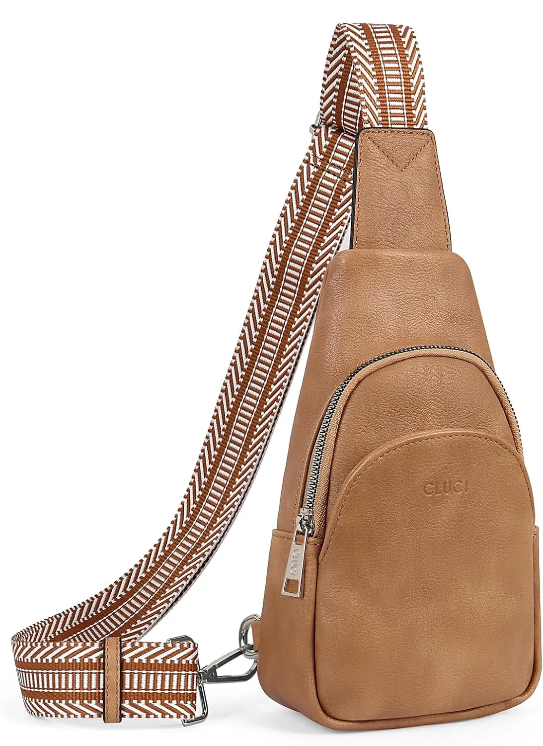 Faux Leather Light Grey Crossbody Travel Sling Bag