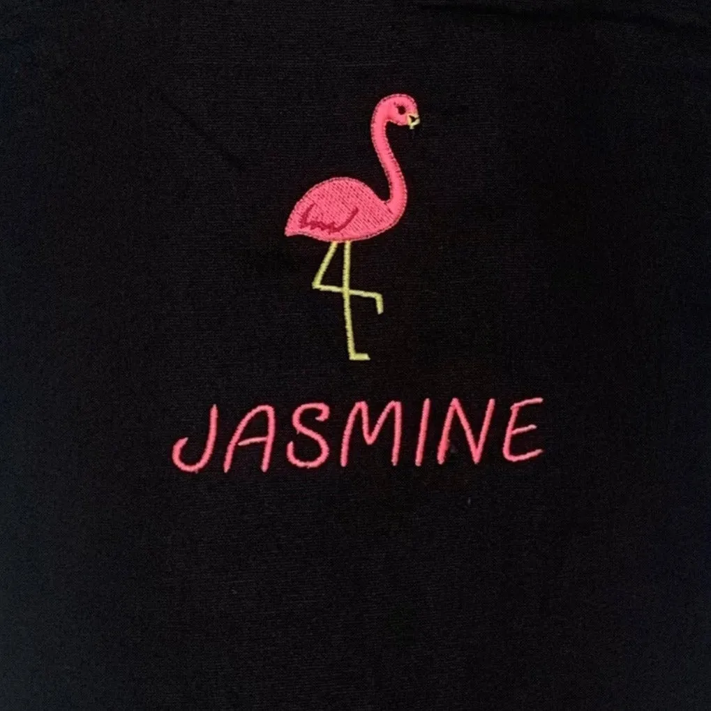 Flamingo Drawstring Gym Bag - Personalised