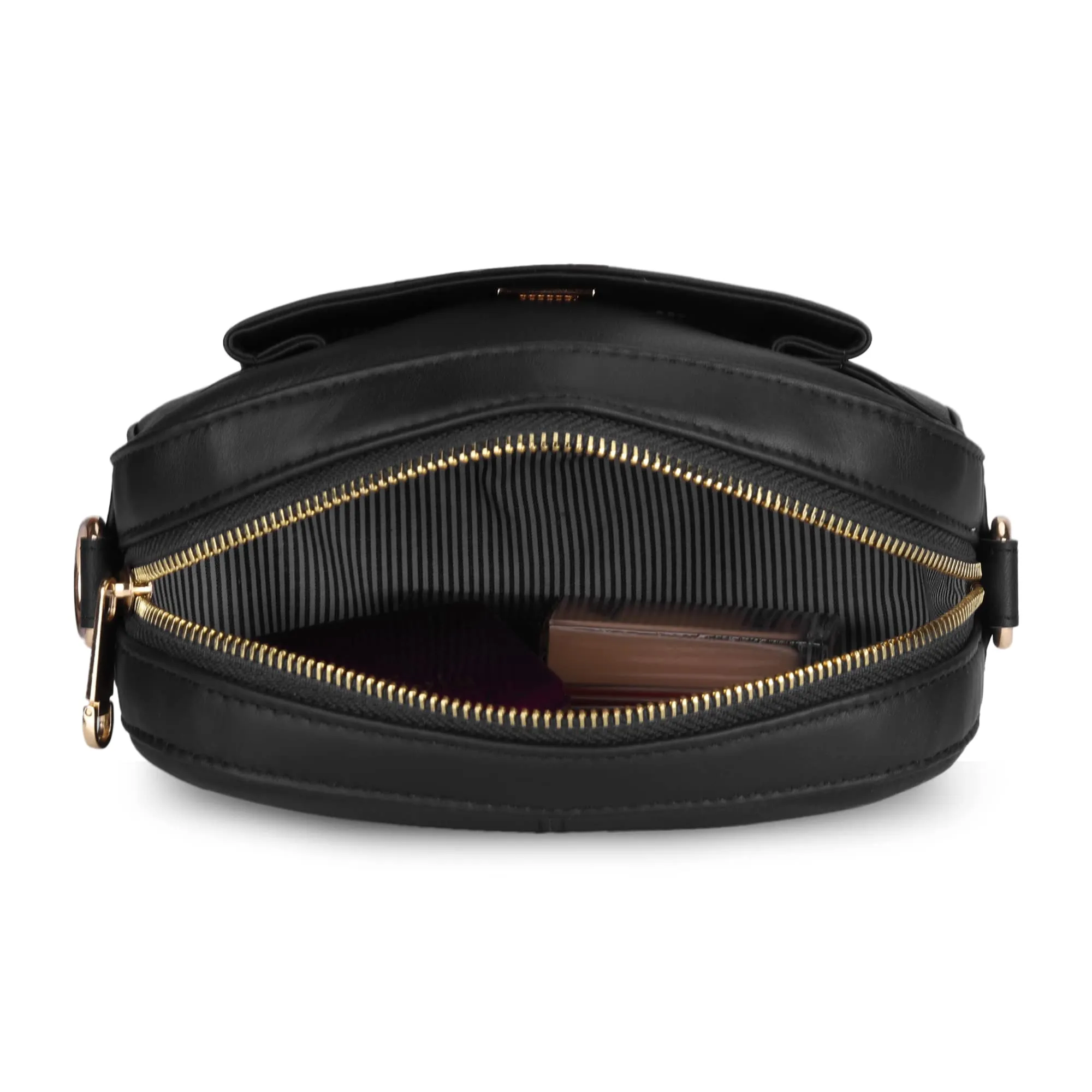Genuine Leather Sling Bag - Durable, Lightweight Design | 1 Compartment | Black