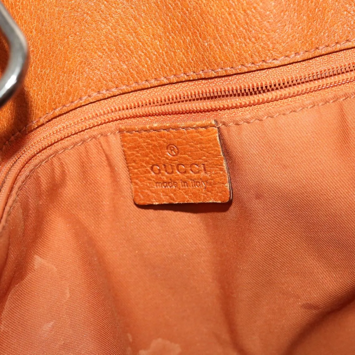 GUCCI GG Canvas Tote Bag Canvas Leather Beige Brown 120836  49290