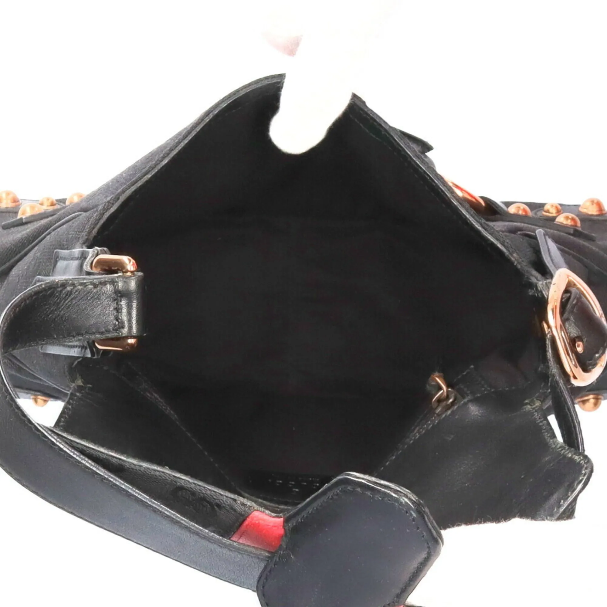 Gucci GG Horsebit Webbing Shoulder Bag Ladies